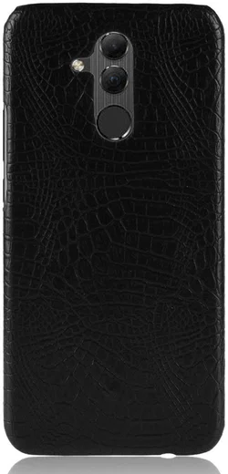 Huawei Mate 20 Lite Hoesje met Krokodil Textuur Zwart afbeelding 3