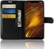 Xiaomi Pocophone F1 Lederen Wallet Stand Hoesje Zwart afbeelding 1