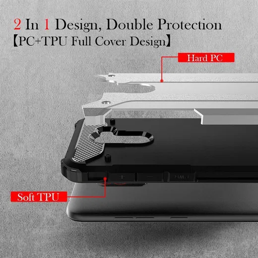 Xiaomi PocoPhone F1 Hybride Hoesje Grijs afbeelding 2