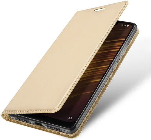 Dux Ducis Xiaomi Pocophone F1 Premium Bookcase Hoesje Goud afbeelding 1