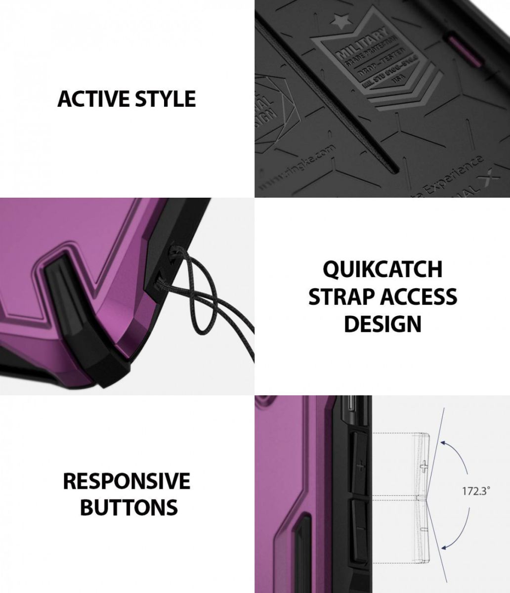 Ringke Dual X Apple iPhone XS Max Hoesje Paars afbeelding 7