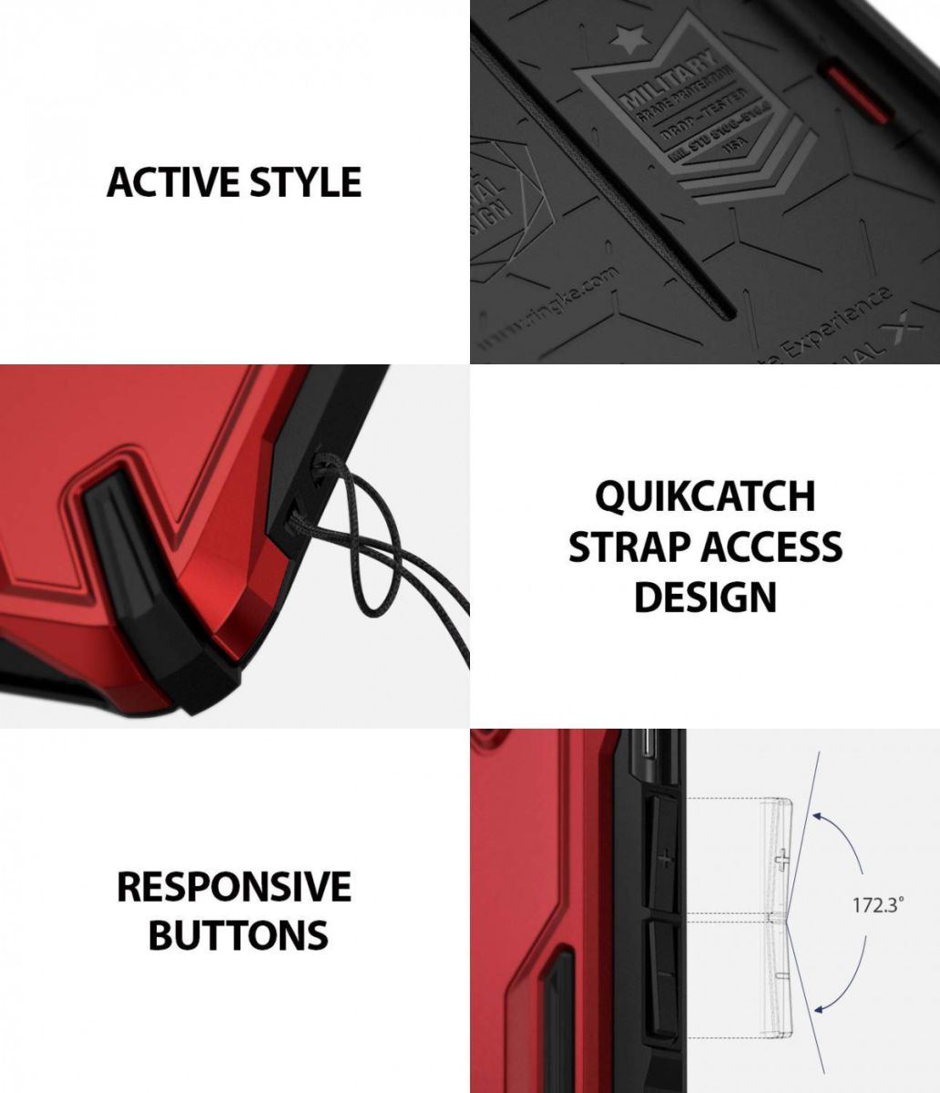 Ringke Dual X Apple iPhone XS Hoesje Rood afbeelding 7