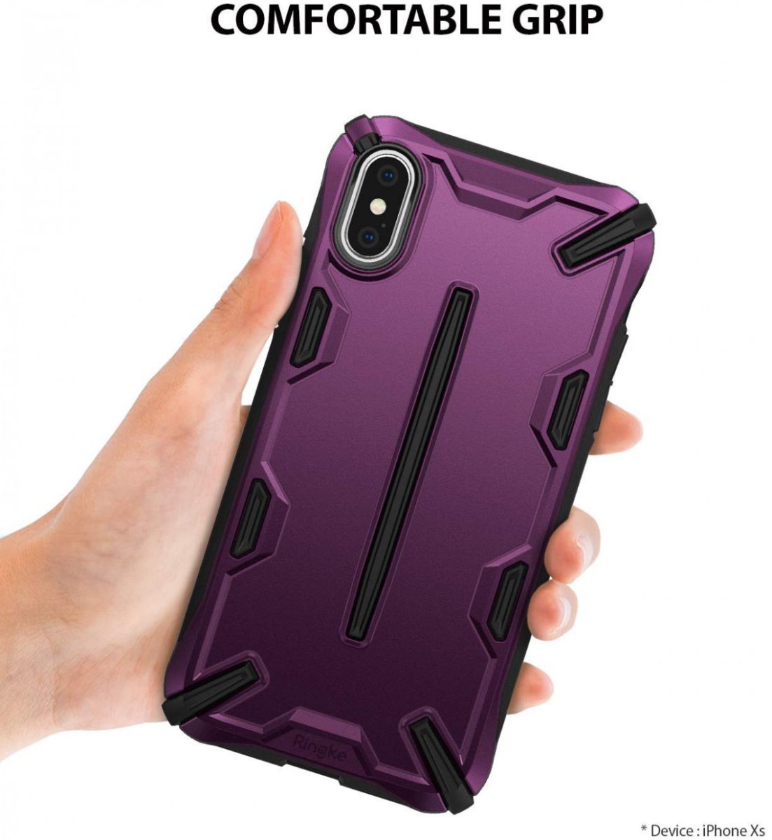 Ringke Dual X Apple iPhone XS Hoesje Paars afbeelding 5