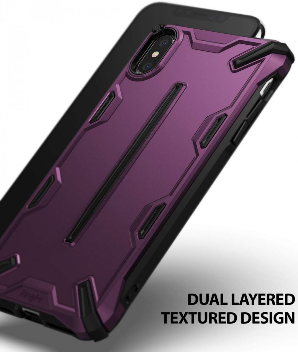 Ringke Dual X Apple iPhone XS Hoesje Paars afbeelding 6