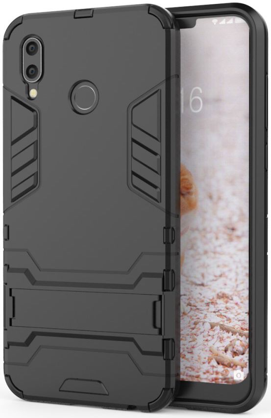 Honor Play Hybride Stand Hoesje Zwart afbeelding 1
