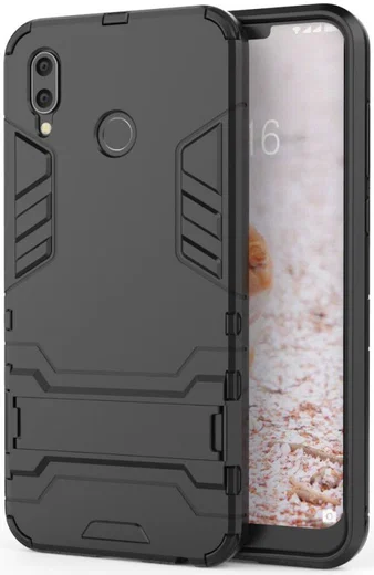 Honor Play Hybride Stand Hoesje Zwart afbeelding 1