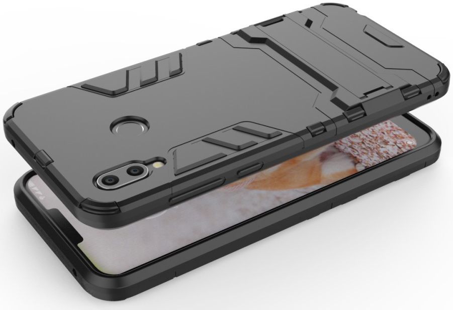 Honor Play Hybride Stand Hoesje Zwart afbeelding 4