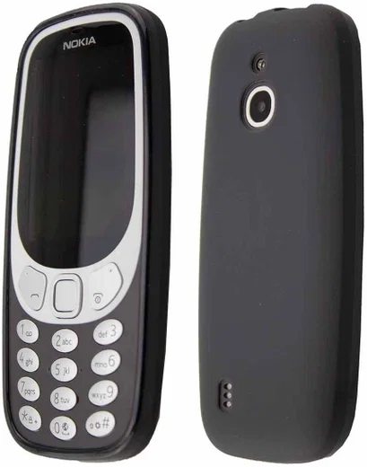 Nokia 3310 3G/4G TPU Hoesje Zwart afbeelding 2