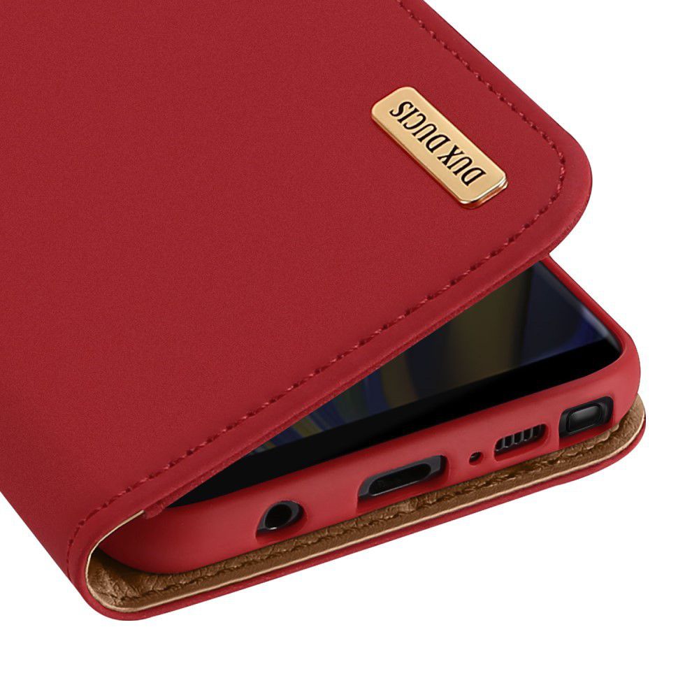Dux Ducis Luxe Book Case Samsung Galaxy Note 9 Hoesje Echt Leer Rood afbeelding 4