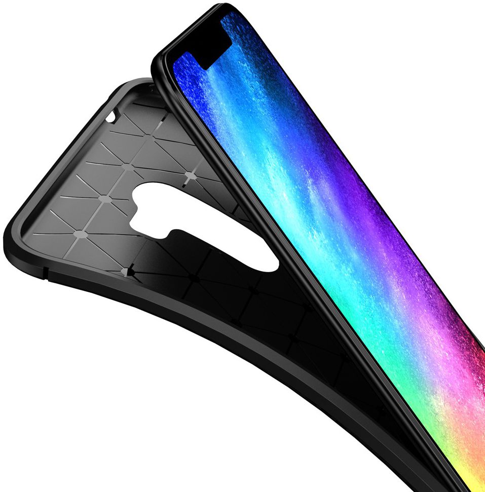 Xiaomi PocoPhone F1 Siliconen Carbon Hoesje Zwart afbeelding 2