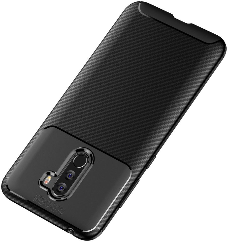 Xiaomi PocoPhone F1 Siliconen Carbon Hoesje Zwart afbeelding 9