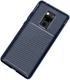 Huawei Mate 20 Siliconen Carbon Hoesje Blauw afbeelding 2