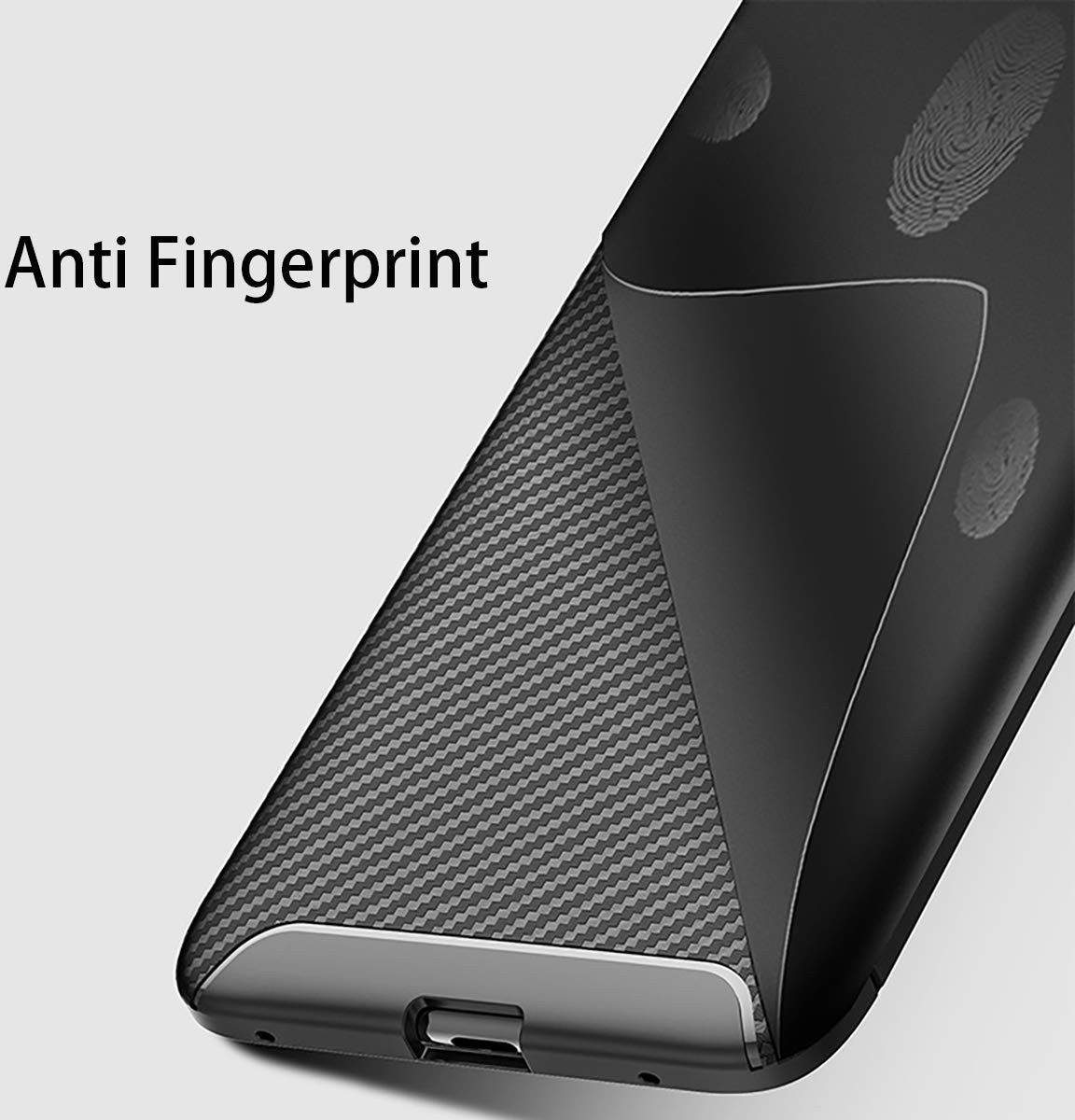 Huawei Mate 20 Pro Siliconen Carbon Hoesje Zwart afbeelding 5