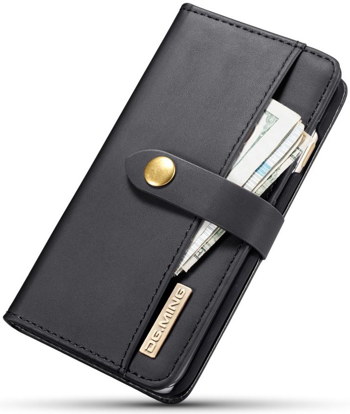 Apple iPhone 6s Echt Leren 2-in-1 Bookcase en Back Cover Hoesje Zwart afbeelding 4