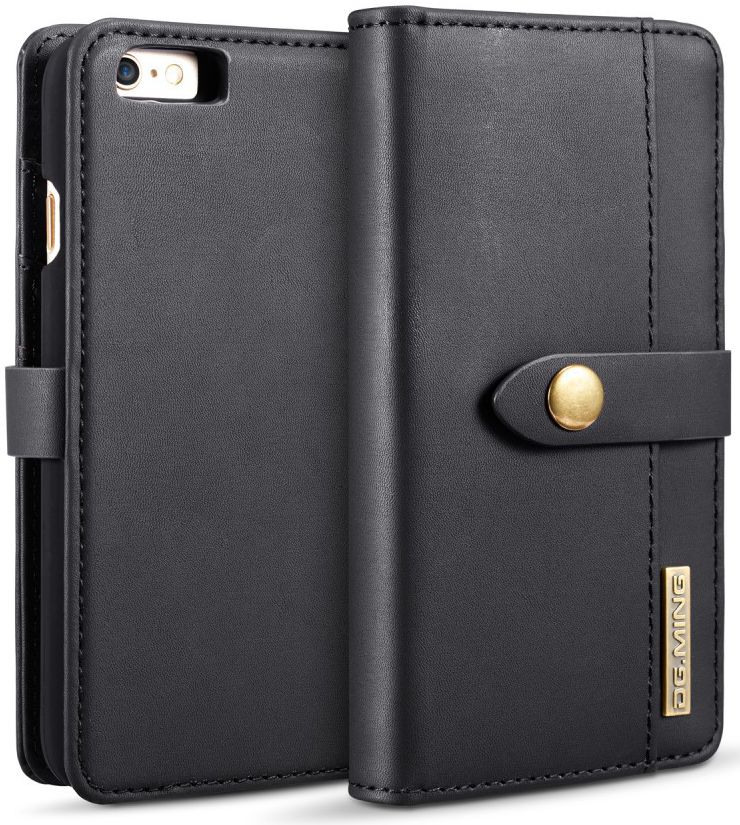 Apple iPhone 6s Echt Leren 2-in-1 Bookcase en Back Cover Hoesje Zwart afbeelding 13