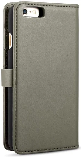 Apple iPhone 6s Echt Leren 2-in-1 Bookcase en Back Cover Hoesje Groen afbeelding 10