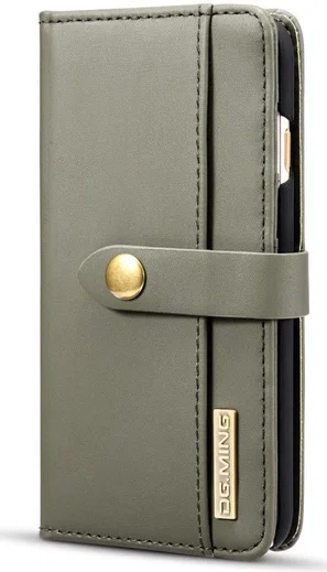Apple iPhone 6s Echt Leren 2-in-1 Bookcase en Back Cover Hoesje Groen afbeelding 11