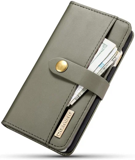 Apple iPhone 6s Echt Leren 2-in-1 Bookcase en Back Cover Hoesje Groen afbeelding 8