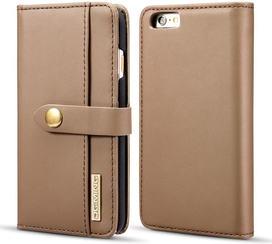 Apple iPhone 6s Echt Leren 2-in-1 Bookcase en Back Cover Hoesje Bruin afbeelding 5