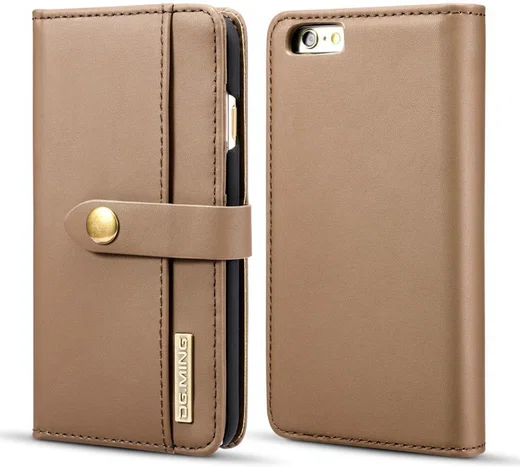 Apple iPhone 6s Echt Leren 2-in-1 Bookcase en Back Cover Hoesje Bruin afbeelding 5