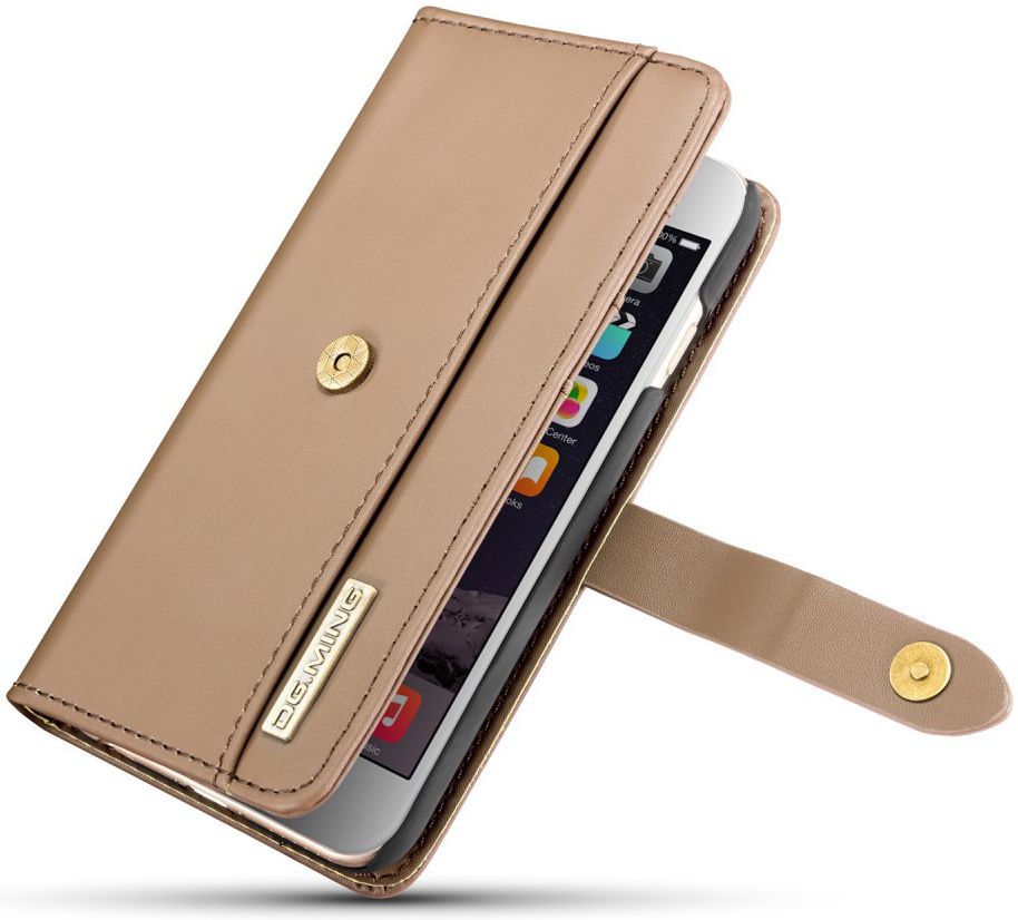 Apple iPhone 6s Echt Leren 2-in-1 Bookcase en Back Cover Hoesje Bruin afbeelding 11