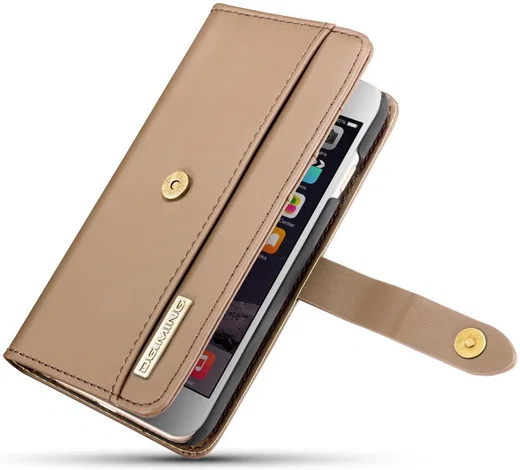 Apple iPhone 6s Echt Leren 2-in-1 Bookcase en Back Cover Hoesje Bruin afbeelding 11