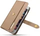 Apple iPhone 6s Echt Leren 2-in-1 Bookcase en Back Cover Hoesje Bruin afbeelding 11