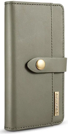 Apple iPhone 7/8 Echt Leren 2-in-1 Bookcase en Back Cover Hoesje Groen afbeelding 10