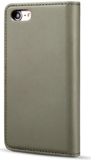 Apple iPhone 7/8 Echt Leren 2-in-1 Bookcase en Back Cover Hoesje Groen afbeelding 13