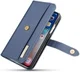 Apple iPhone XS Echt Leren 2-in-1 Bookcase en Back Cover Hoesje Blauw afbeelding 7