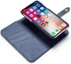 Apple iPhone XS Echt Leren 2-in-1 Bookcase en Back Cover Hoesje Blauw afbeelding 4