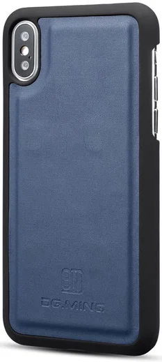 Apple iPhone XS Echt Leren 2-in-1 Bookcase en Back Cover Hoesje Blauw afbeelding 9