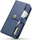 Apple iPhone XS Echt Leren 2-in-1 Bookcase en Back Cover Hoesje Blauw afbeelding 12