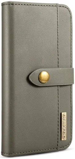 Apple iPhone XS Echt Leren 2-in-1 Bookcase en Back Cover Hoesje Groen afbeelding 12