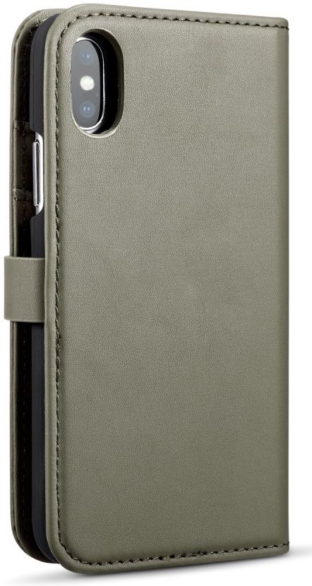 Apple iPhone XS Echt Leren 2-in-1 Bookcase en Back Cover Hoesje Groen afbeelding 13