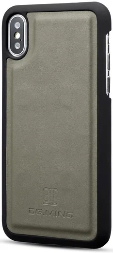 Apple iPhone XS Echt Leren 2-in-1 Bookcase en Back Cover Hoesje Groen afbeelding 9