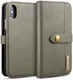 Apple iPhone XS Echt Leren 2-in-1 Bookcase en Back Cover Hoesje Groen afbeelding 4
