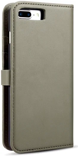 Apple iPhone 7/8 Plus Leren 2-in-1 Bookcase en Back Cover Hoesje Groen afbeelding 14