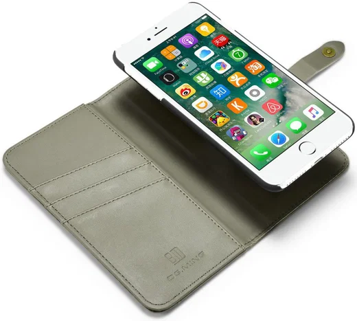 Apple iPhone 7/8 Plus Leren 2-in-1 Bookcase en Back Cover Hoesje Groen afbeelding 2