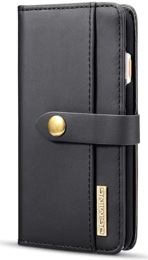 Apple iPhone 6s Plus Leren 2-in-1 Bookcase en Back Cover Hoesje Zwart afbeelding 13