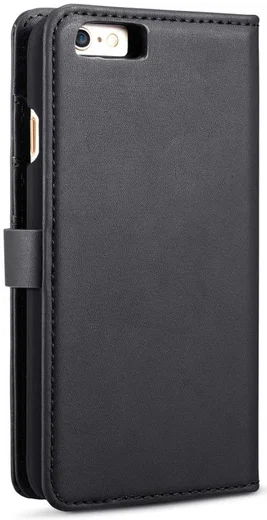 Apple iPhone 6s Plus Leren 2-in-1 Bookcase en Back Cover Hoesje Zwart afbeelding 14