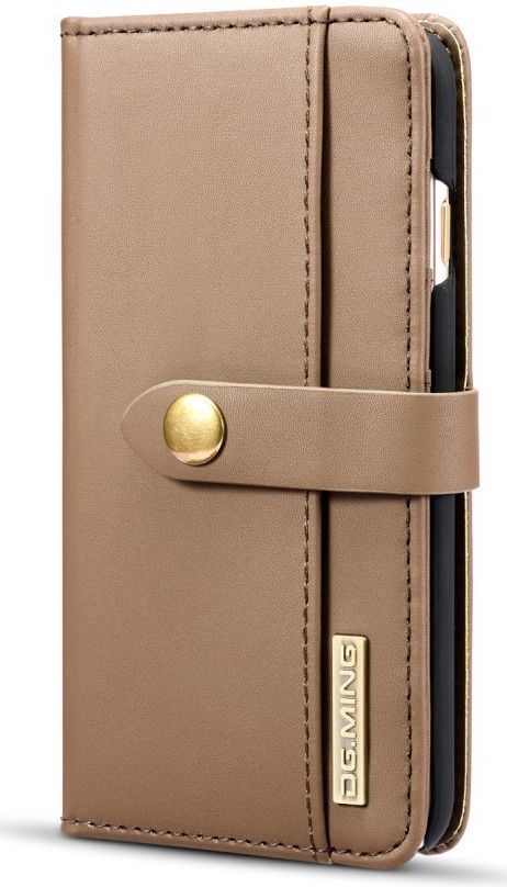 Apple iPhone 6s Plus Leren 2-in-1 Bookcase en Back Cover Hoesje Bruin afbeelding 13