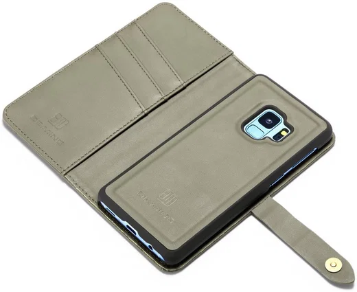 Samsung Galaxy S9 Leren 2-in-1 Bookcase en Back Cover Hoesje Groen afbeelding 8