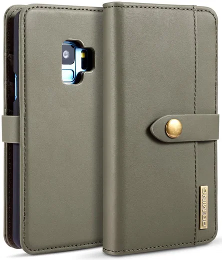 Samsung Galaxy S9 Leren 2-in-1 Bookcase en Back Cover Hoesje Groen afbeelding 11