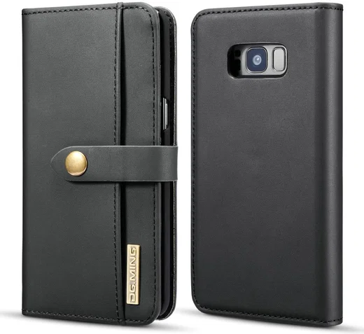 Samsung Galaxy S8 Leren 2-in-1 Bookcase en Back Cover Hoesje Zwart afbeelding 1