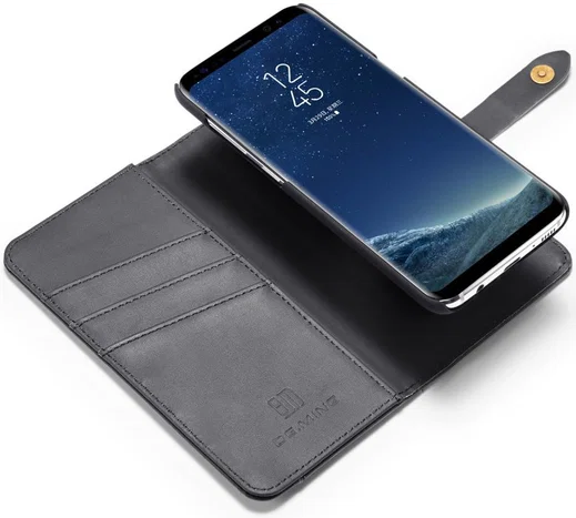 Samsung Galaxy S8 Leren 2-in-1 Bookcase en Back Cover Hoesje Zwart afbeelding 2