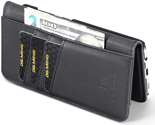 Samsung Galaxy S8 Leren 2-in-1 Bookcase en Back Cover Hoesje Zwart afbeelding 7