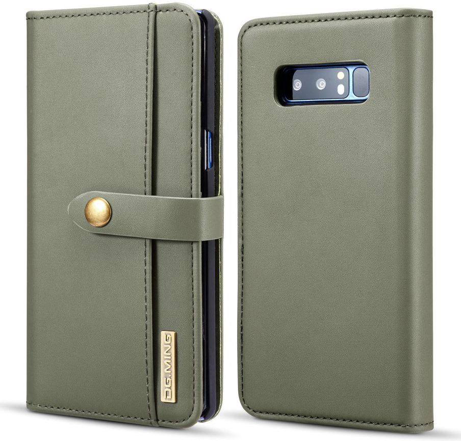 Samsung Galaxy Note 8 Leren 2-in-1 Bookcase en Back Cover Hoesje Groen afbeelding 1