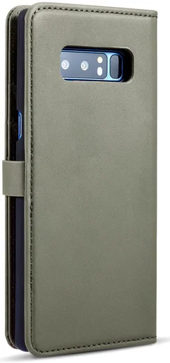 Samsung Galaxy Note 8 Leren 2-in-1 Bookcase en Back Cover Hoesje Groen afbeelding 13