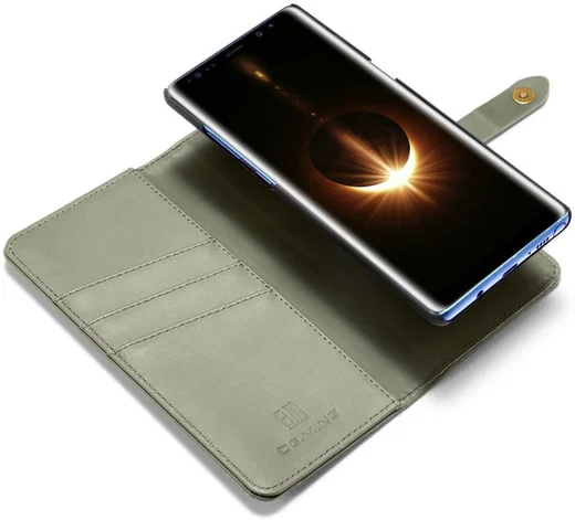 Samsung Galaxy Note 8 Leren 2-in-1 Bookcase en Back Cover Hoesje Groen afbeelding 2